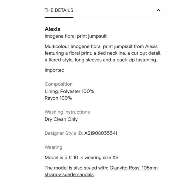 Alexis Imogene floral print jumpsuit $538 - Picture 6 of 10